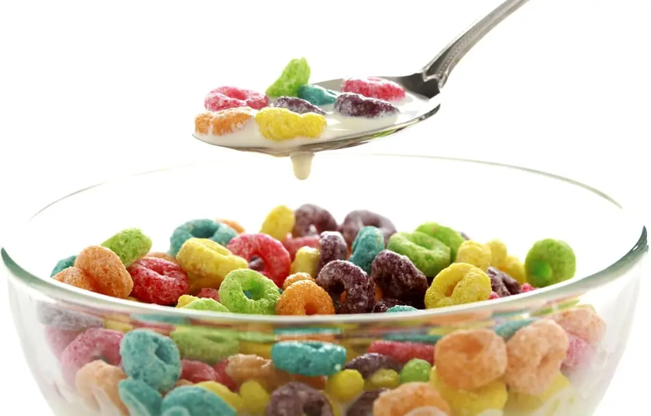 Cereais de pequeno-almoço adoçados