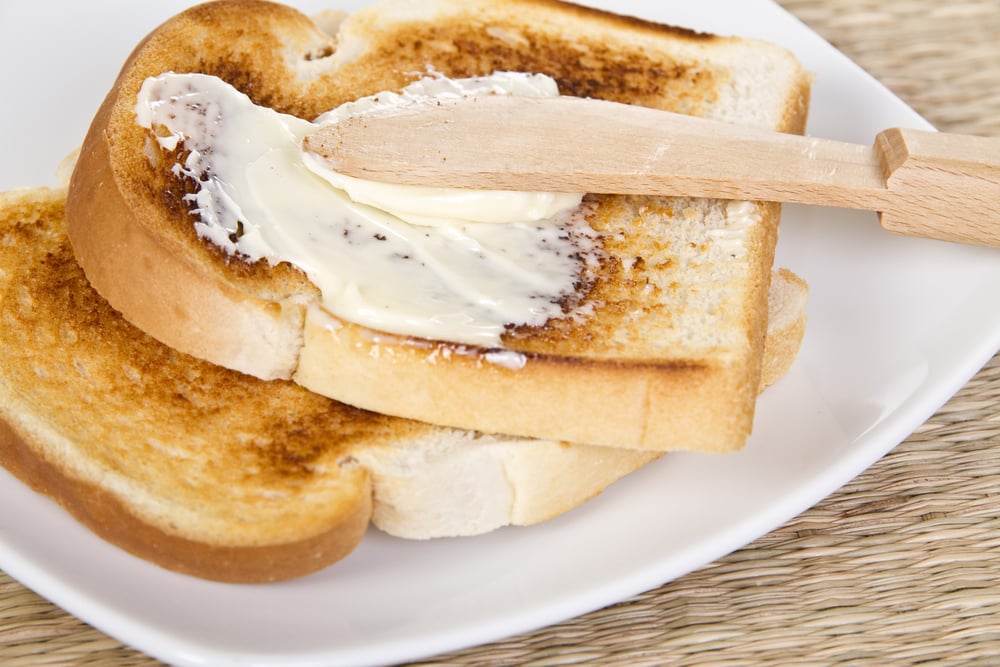 White bread and margarine, 15 Breakfast Foods that Can Ruin Your Day